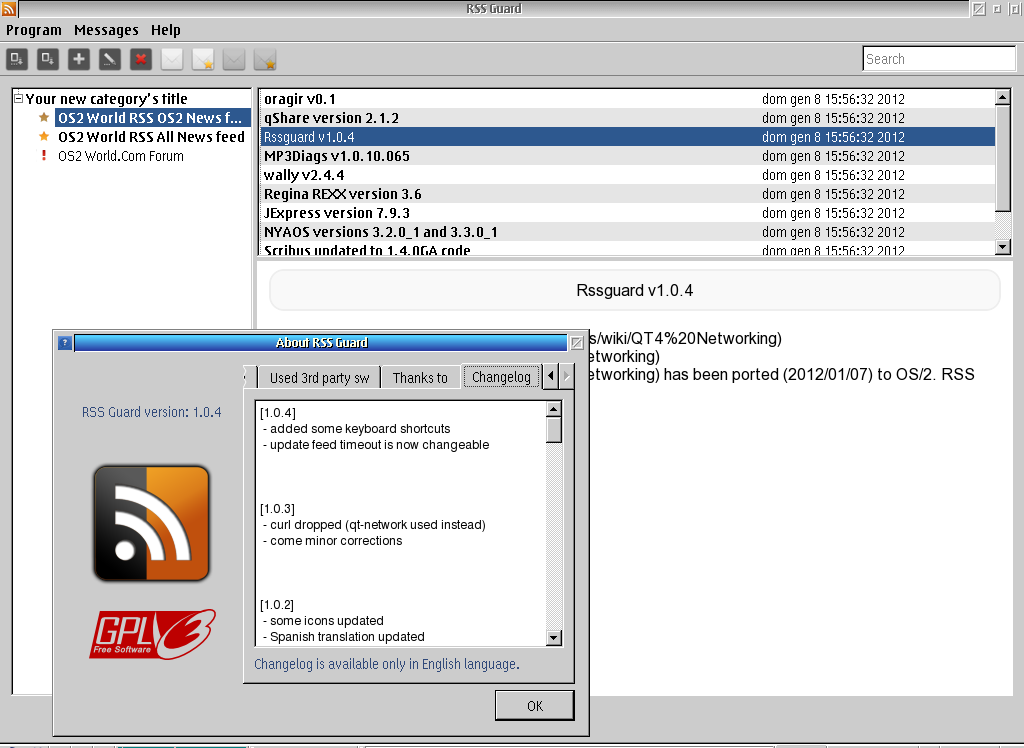 download the last version for apple RSS Guard 4.4.0